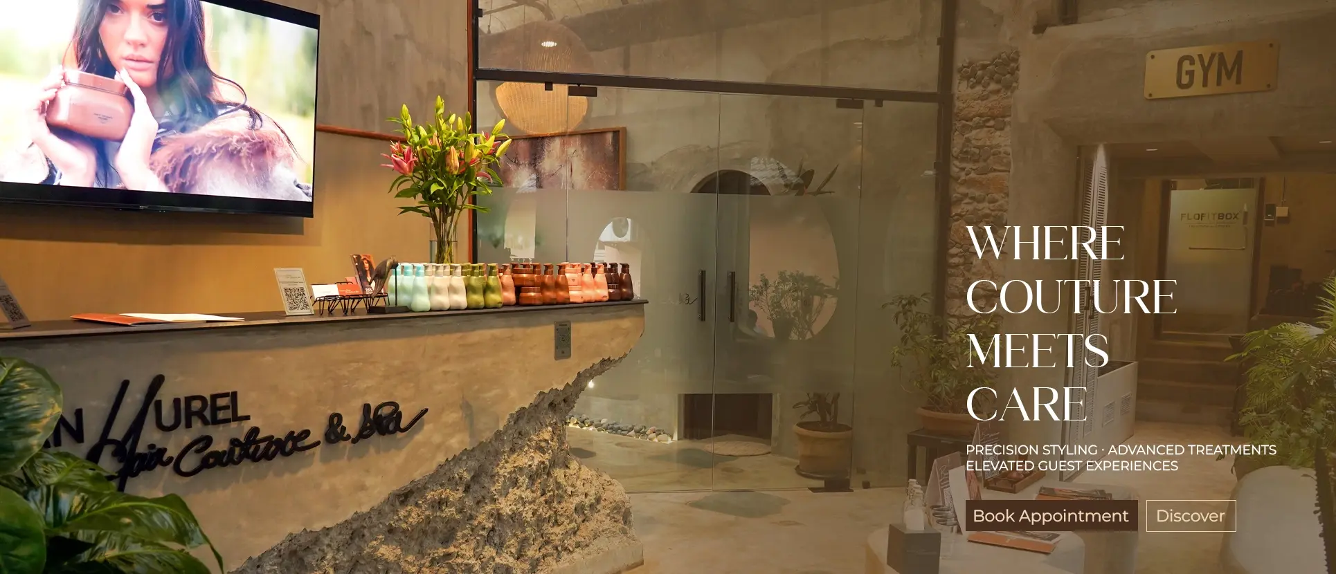 Luxury salon interior at Florian Hurel Hair Couture and Spa in Bandra West  Walkeshwar Mumbai Ahmedabad Pune and Hyderabad offering premium hair spa skin nail and Korean scalp treatments